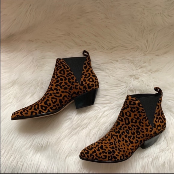 New! DIANE VON FURSTENBERG Suede Chelsea Boots - Picture 5 of 13